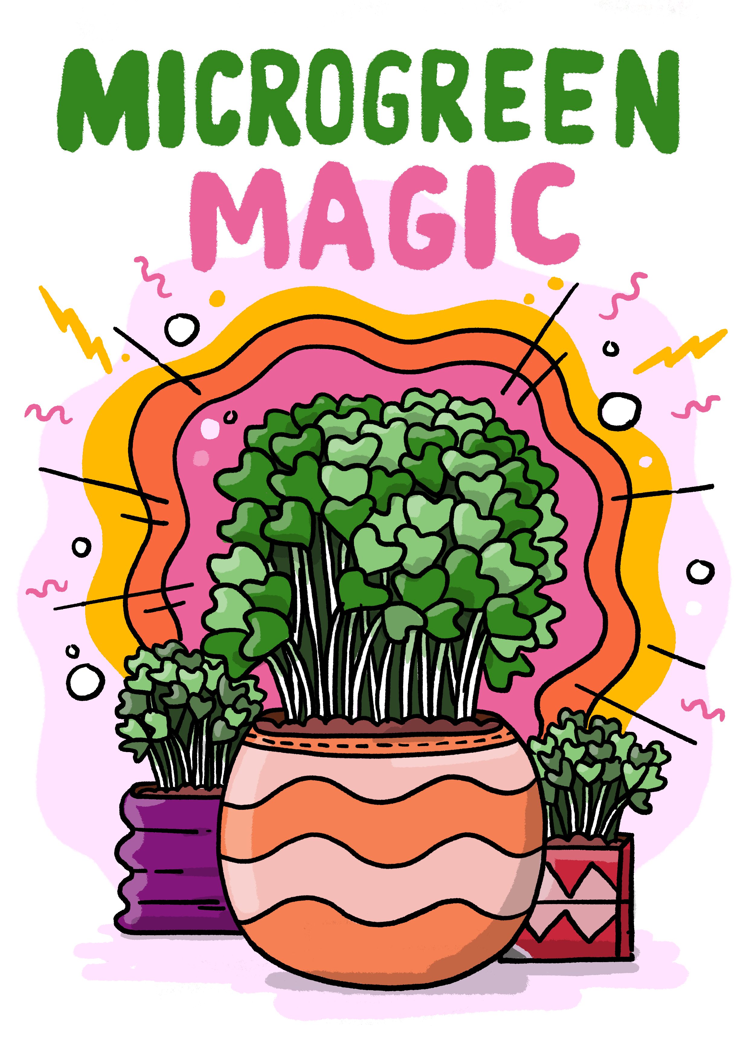 Fresh indoor microgreens